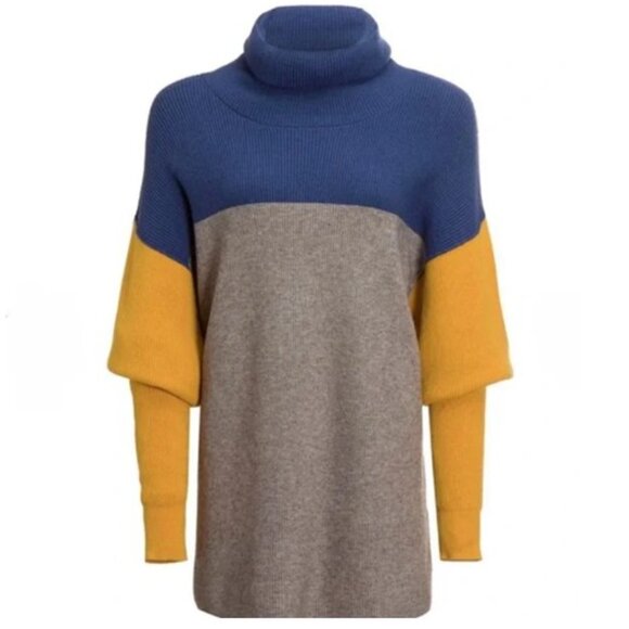 NWT-Free People Softly Structured Color Block Sweater - M - Picture 10 of 13